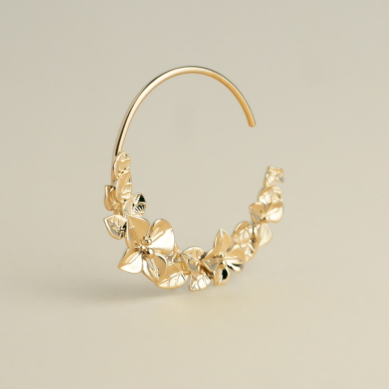 Aros semi-creoles Flor Dahlia