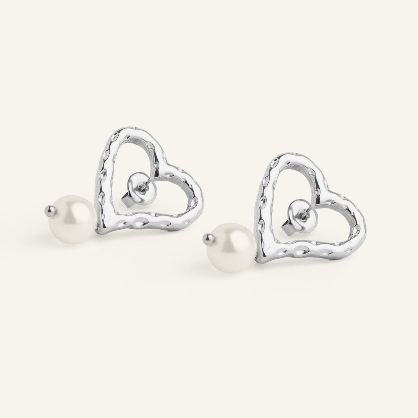 Pendientes corazón Perla