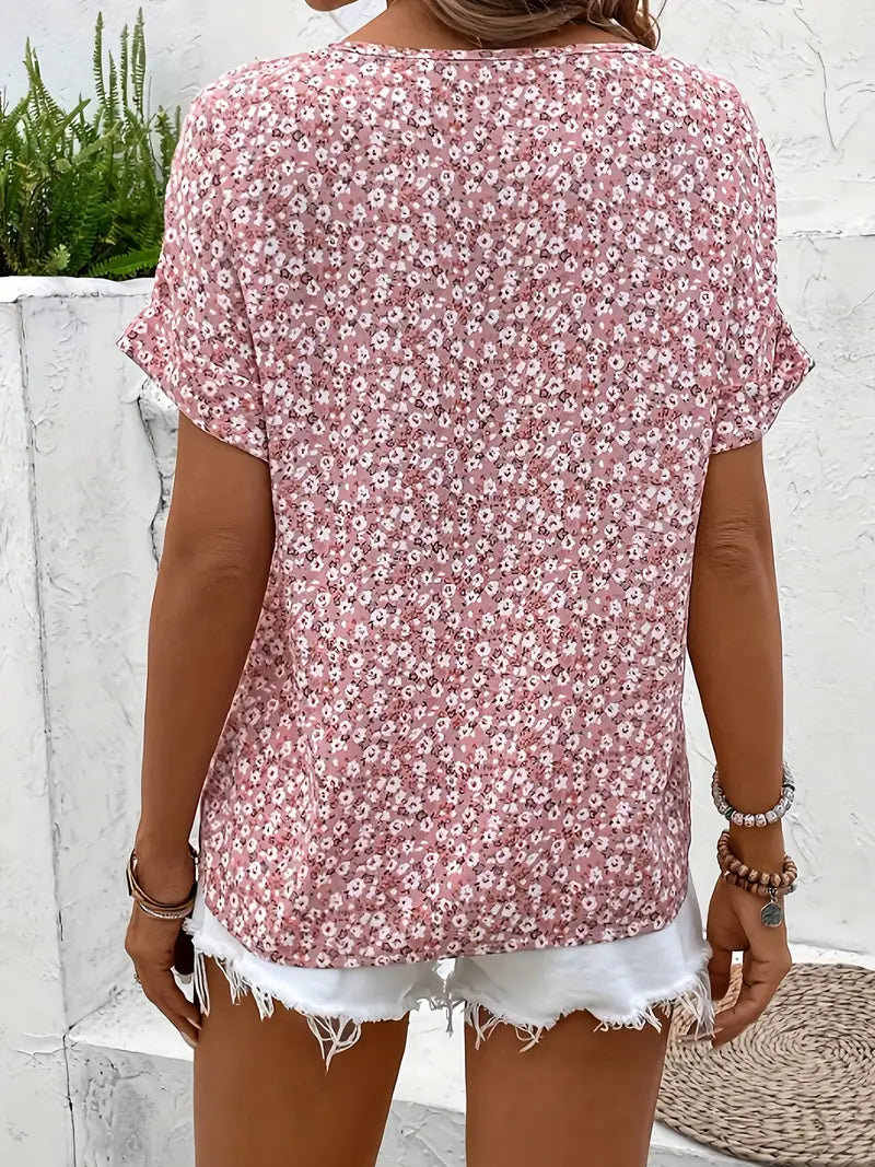 Freja – Elegant Somrig Blommig Topp