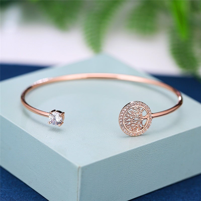Pulsera ajustable elegante con diseño de árbol de la vida para un look excepcional