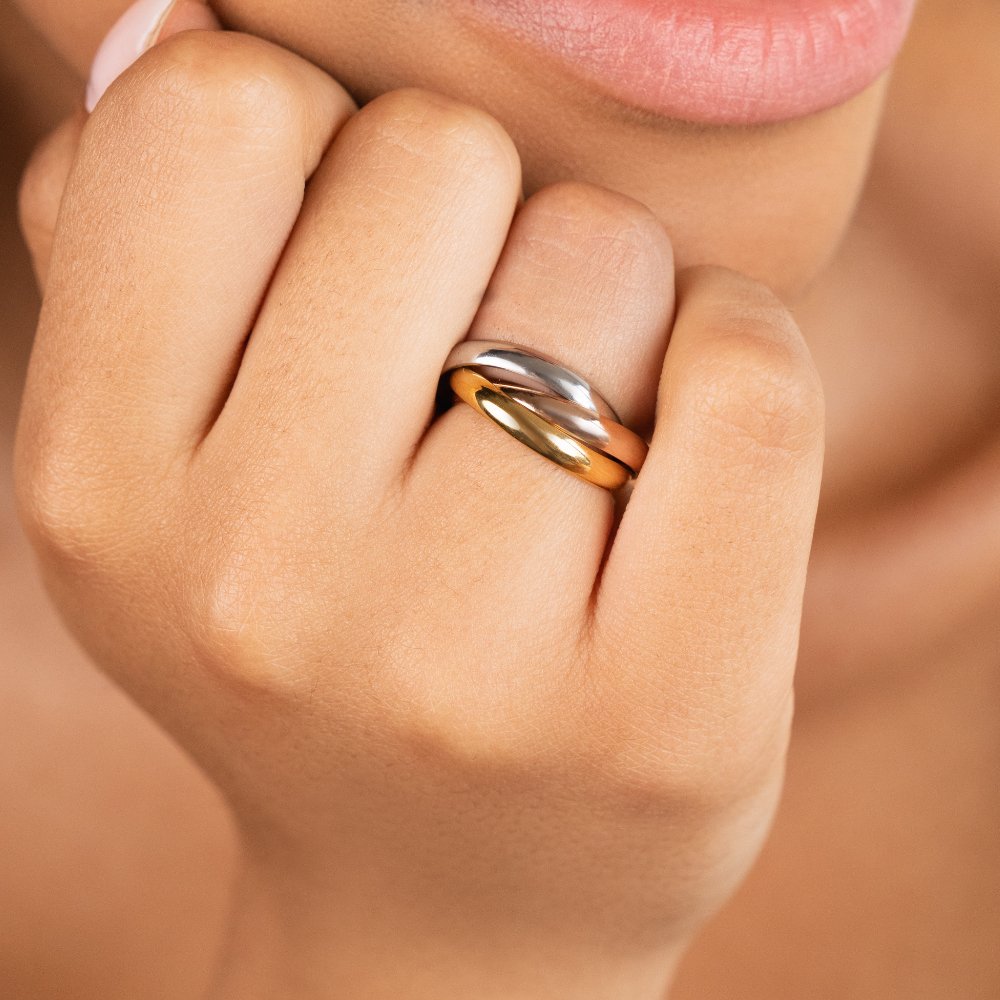 anillo de bucle tricolor