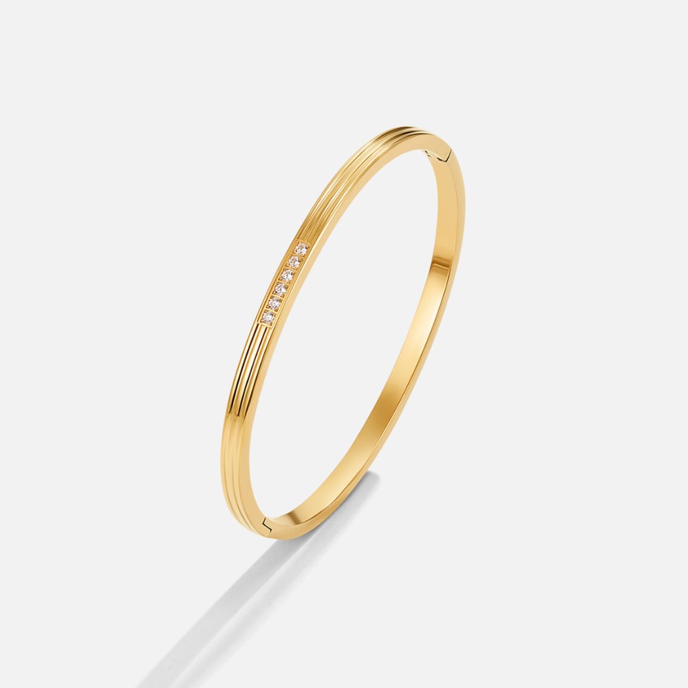 Pulsera rígida con cristales
