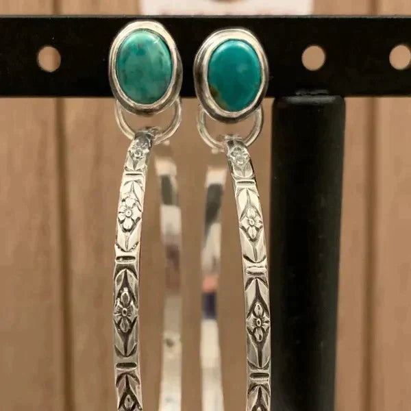 Pendientes bohemios de ónix vintage