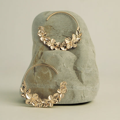 Aros semi-creoles Flor Dahlia