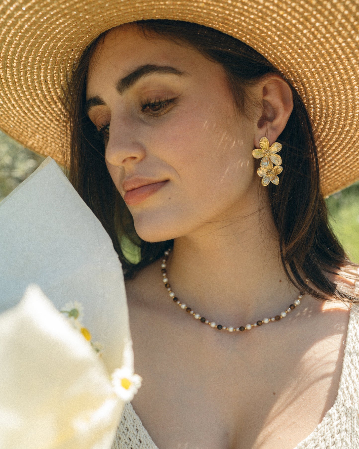 Pendientes de flores Jasmy