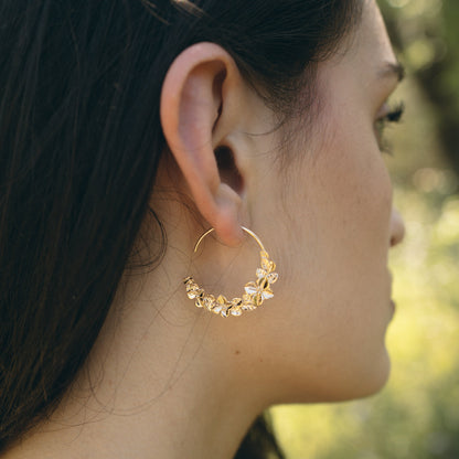 Aros semi-creoles Flor Dahlia