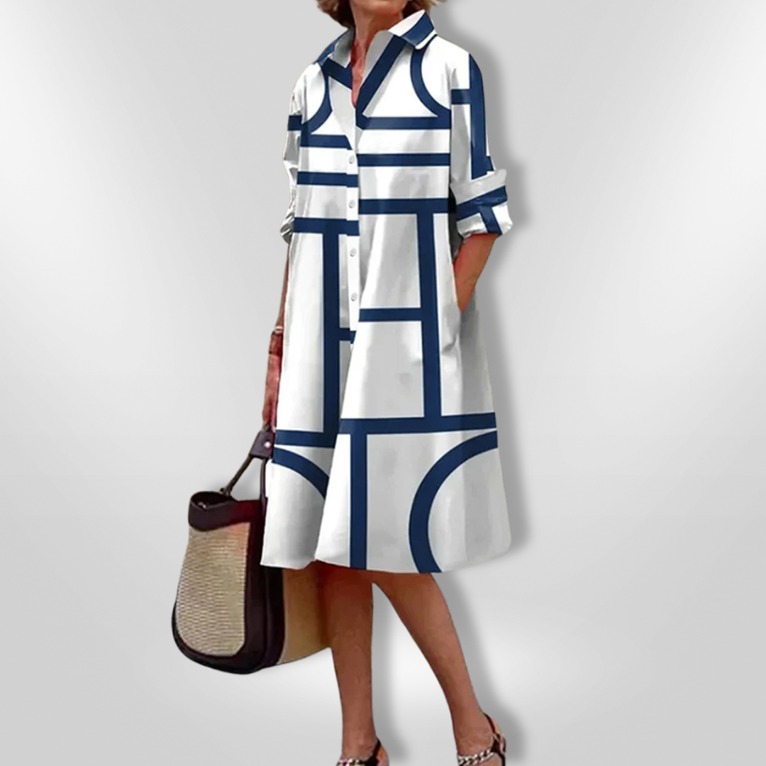 Emelie™ | Elegant klänningskjorta med knappar