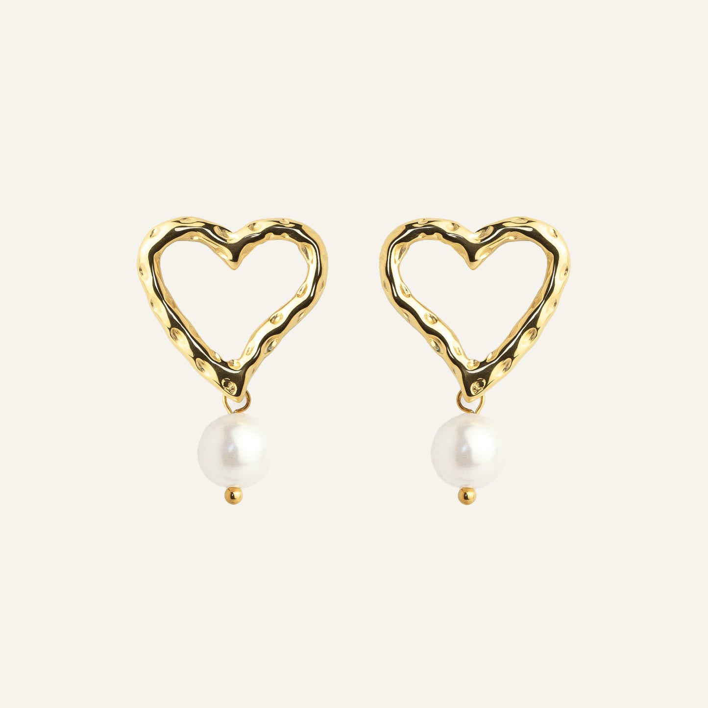 Pendientes corazón Perla