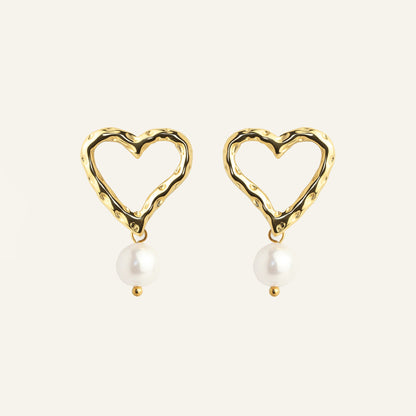 Pendientes corazón Perla