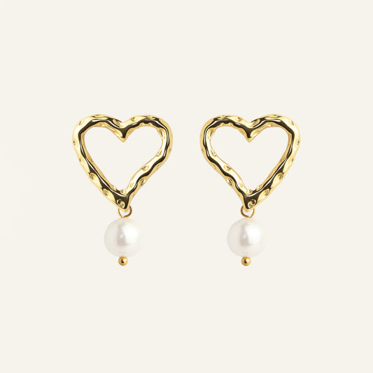 Pendientes corazón Perla