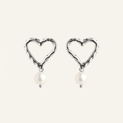 Pendientes corazón Perla