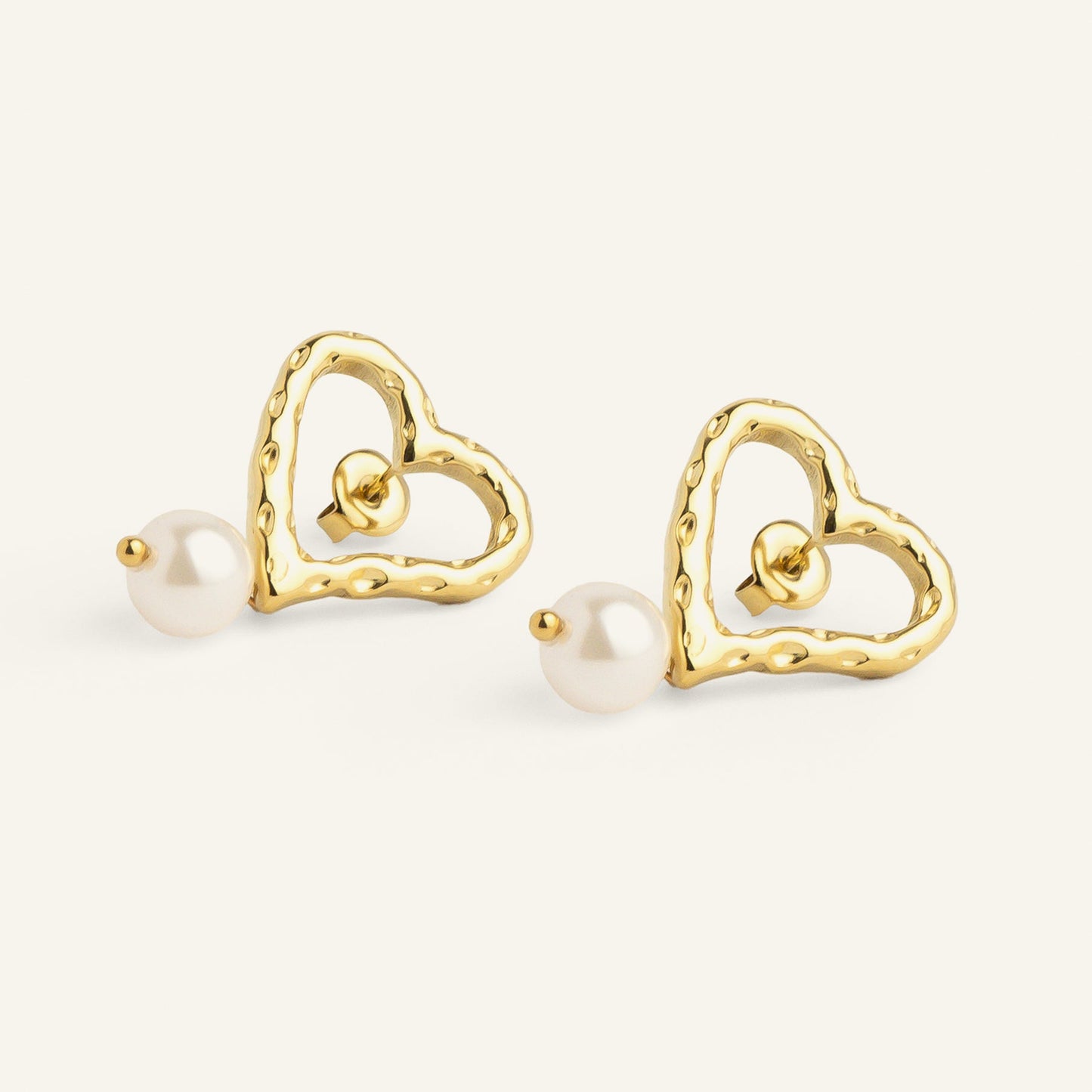 Pendientes corazón Perla
