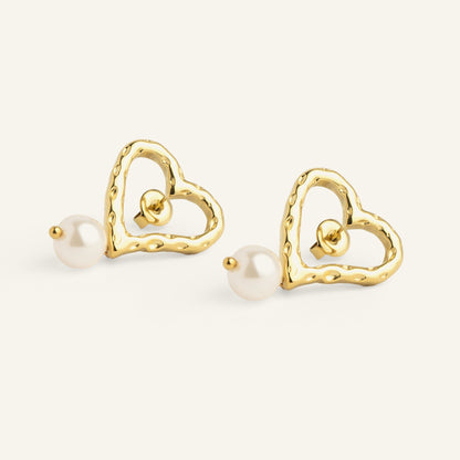 Pendientes corazón Perla