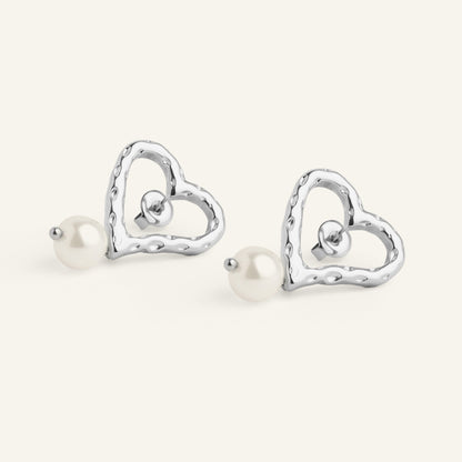 Pendientes corazón Perla