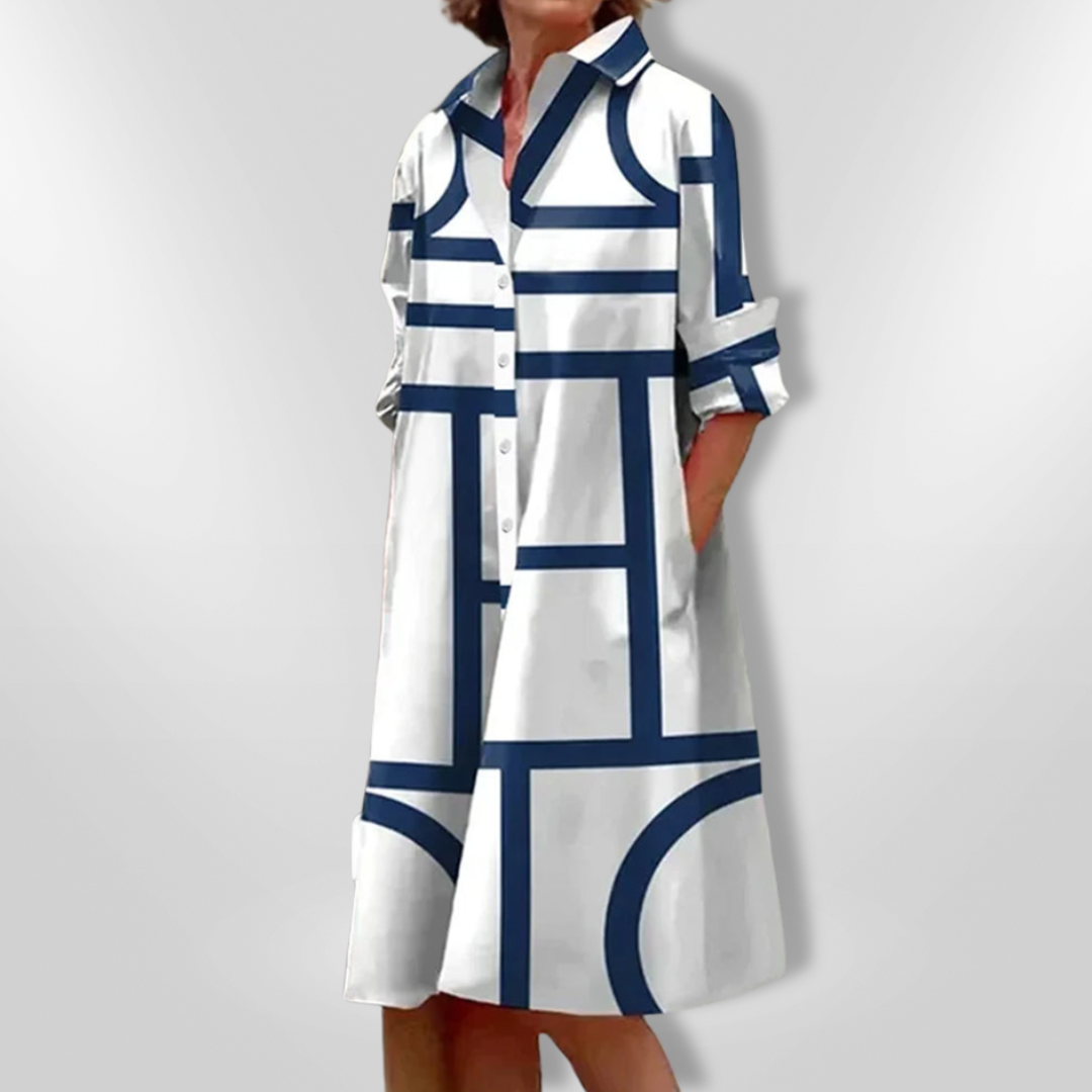 Emelie™ | Elegant klänningskjorta med knappar