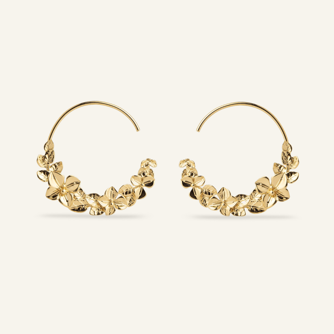 Aros semi-creoles Flor Dahlia