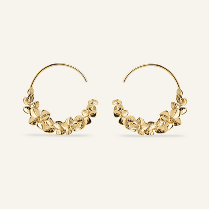 Aros semi-creoles Flor Dahlia