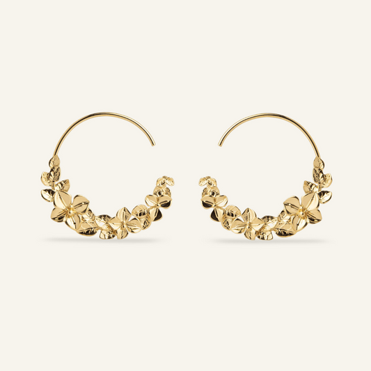 Aros semi-creoles Flor Dahlia