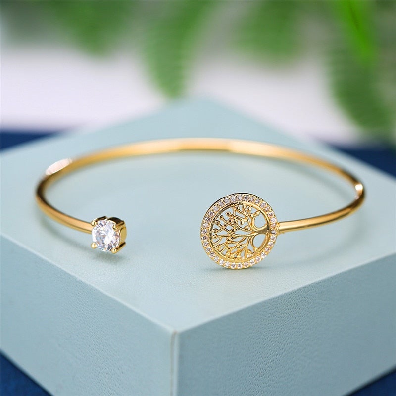 Pulsera ajustable elegante con diseño de árbol de la vida para un look excepcional