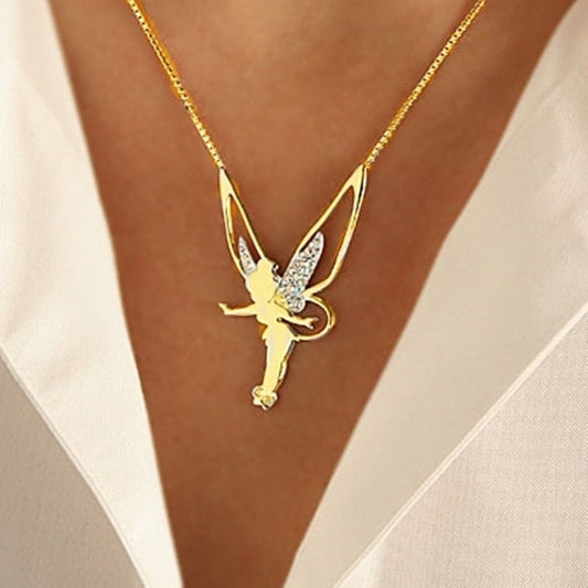 Collar Exclusivo Hada Feliz en Plata y Oro – Elegancia y Magia en el Día a Día