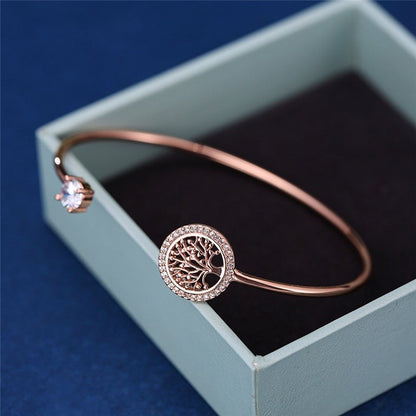 Pulsera ajustable elegante con diseño de árbol de la vida para un look excepcional