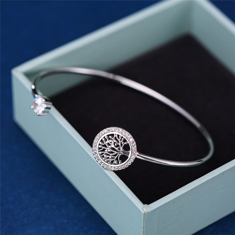 Pulsera ajustable elegante con diseño de árbol de la vida para un look excepcional