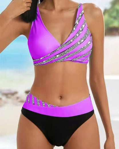 Selma – Mönstrad Bikini i Varma Toner