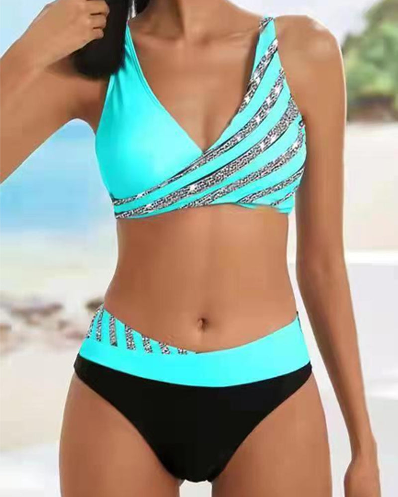 Selma – Mönstrad Bikini i Varma Toner