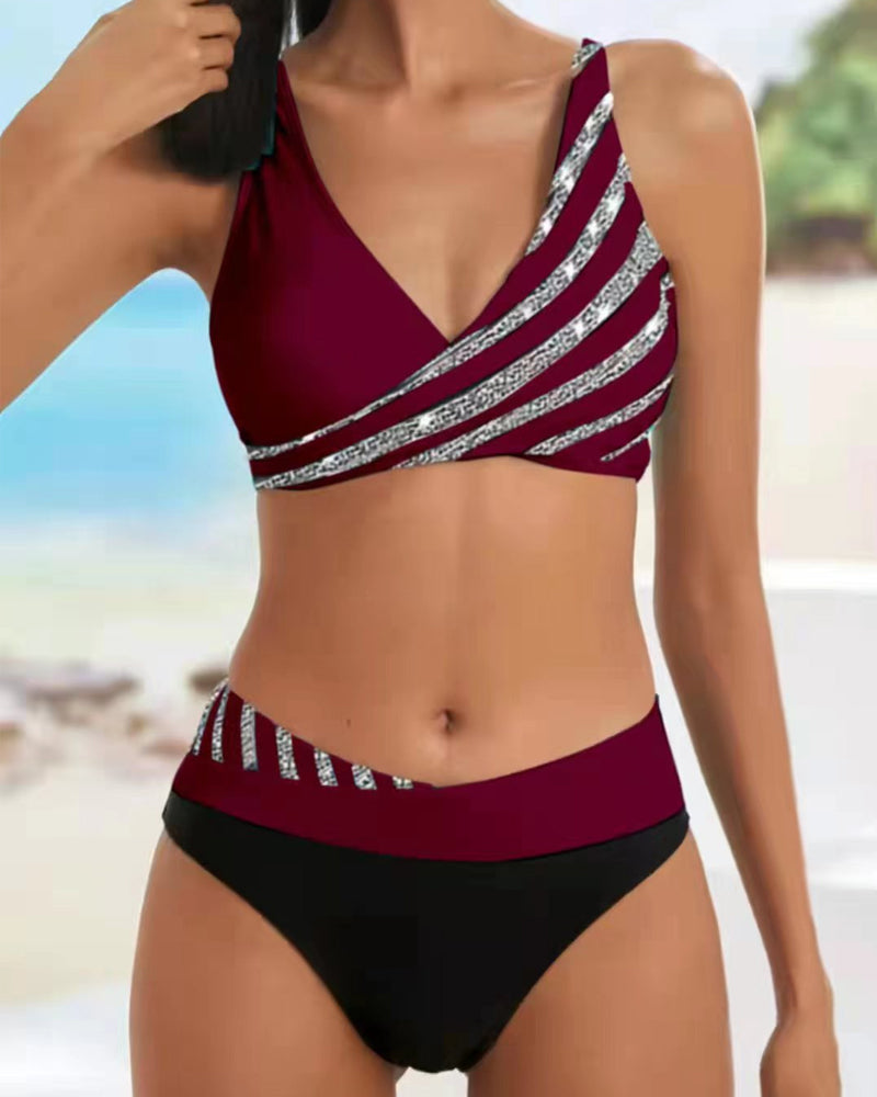 Selma – Mönstrad Bikini i Varma Toner