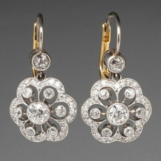 Pendientes vintage de cristal Mandala