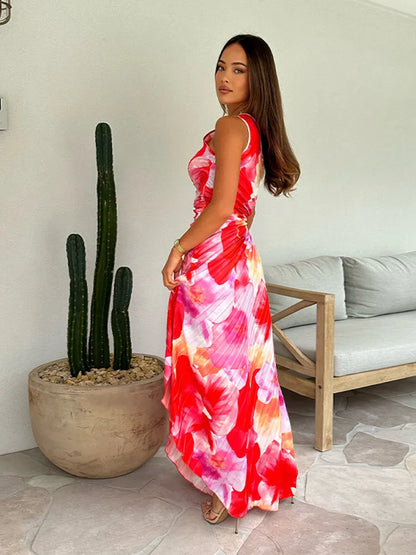 Belle Paris Mode ™ | Robe Katie – Plissée Asymétrique d’Été