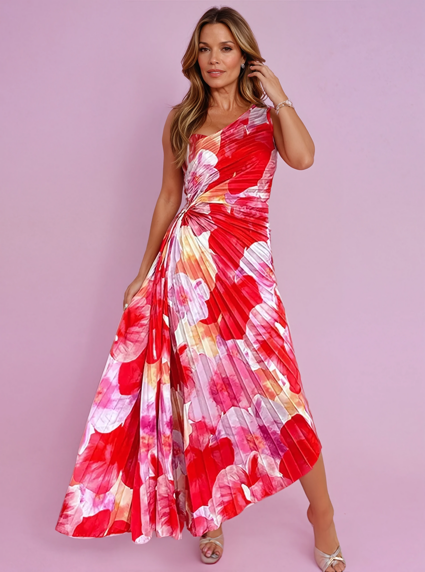 Belle Paris Mode ™ | Robe Katie – Plissée Asymétrique d’Été