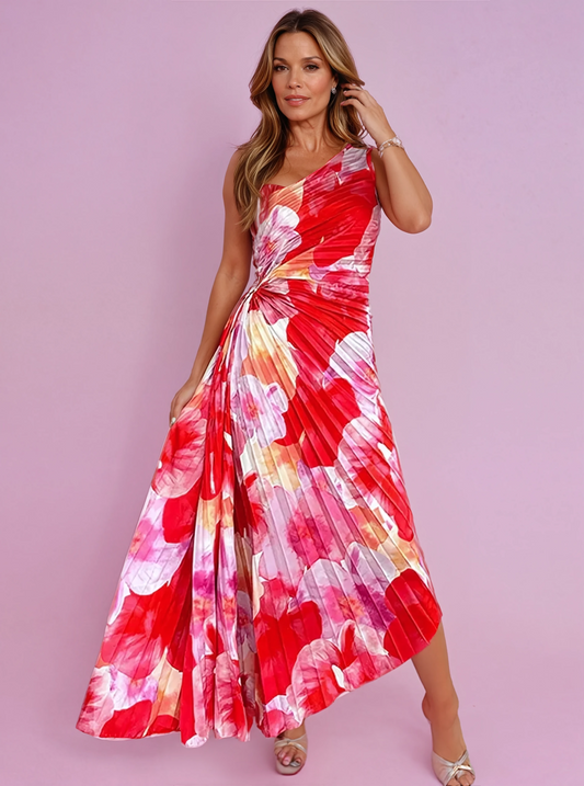 Belle Paris Mode ™ | Robe Katie – Plissée Asymétrique d’Été
