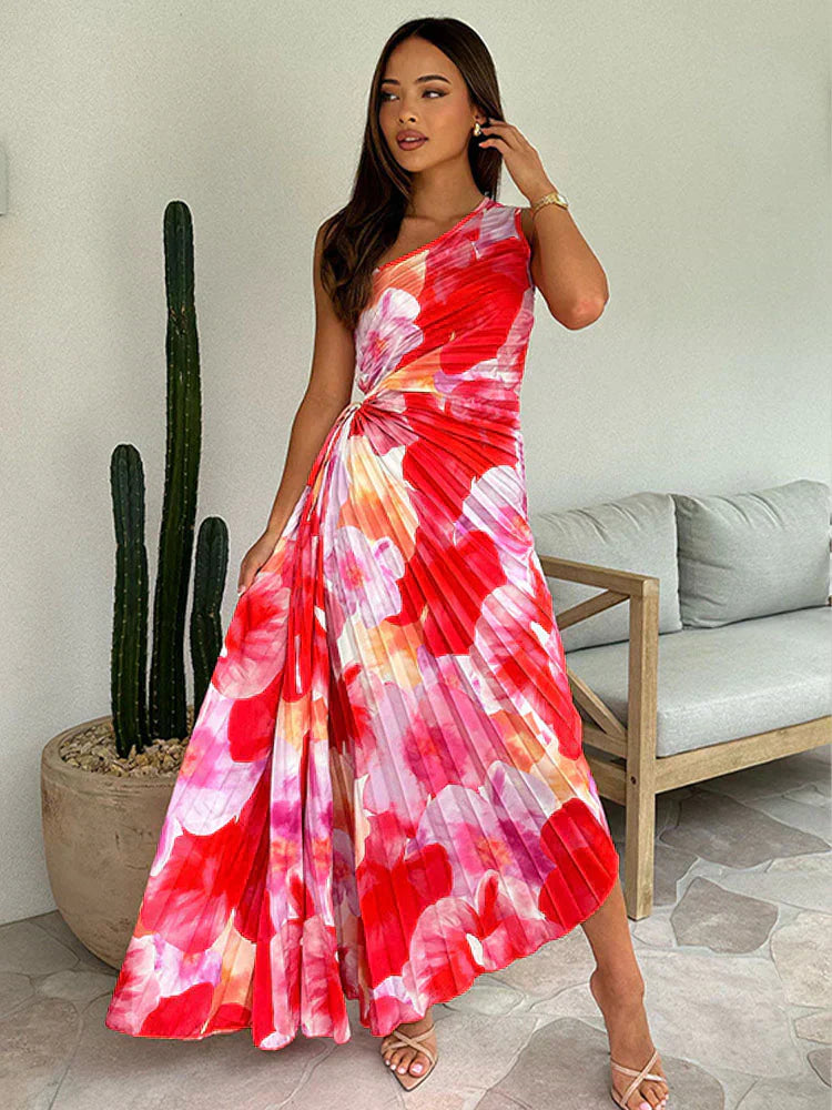 Belle Paris Mode ™ | Robe Katie – Plissée Asymétrique d’Été
