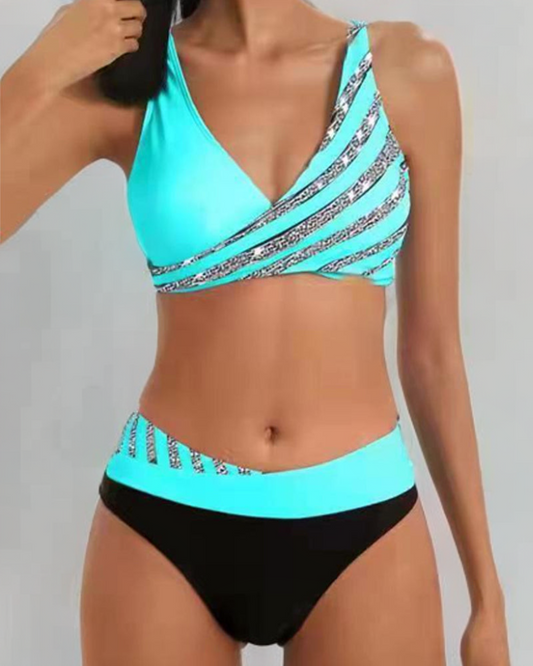 Selma – Mönstrad Bikini i Varma Toner