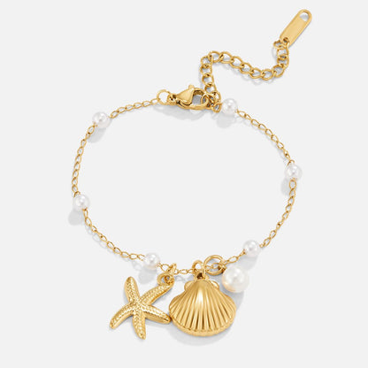Pulsera con colgantes en forma de concha