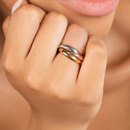 anillo de bucle tricolor