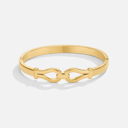Pulsera rígida única en oro