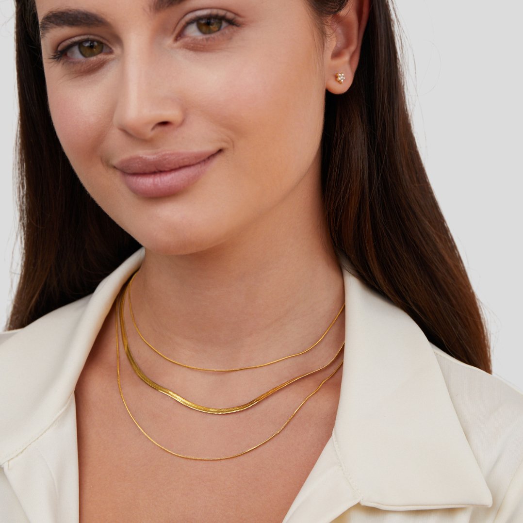 Collar de oro de múltiples capas