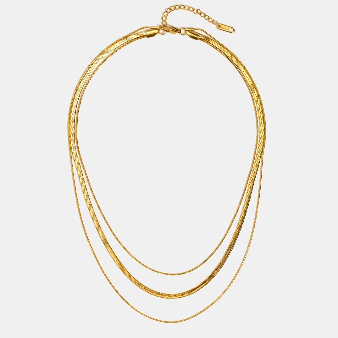 Collar de oro de múltiples capas