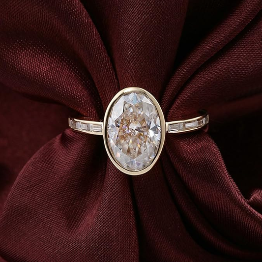 Joy - Anillo de moissanita blanca
