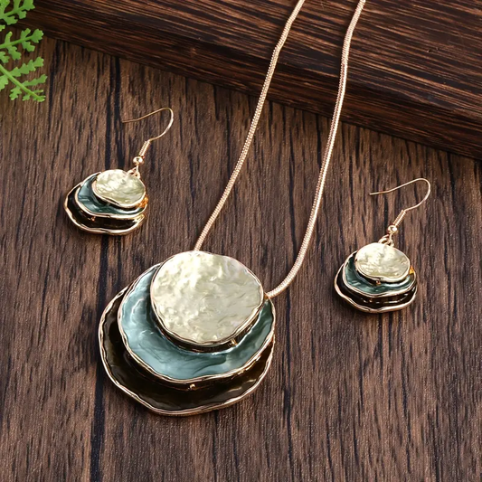 Conjunto vintage elegante de blauer Lagenstein para ocasiones con estilo y excepcionales