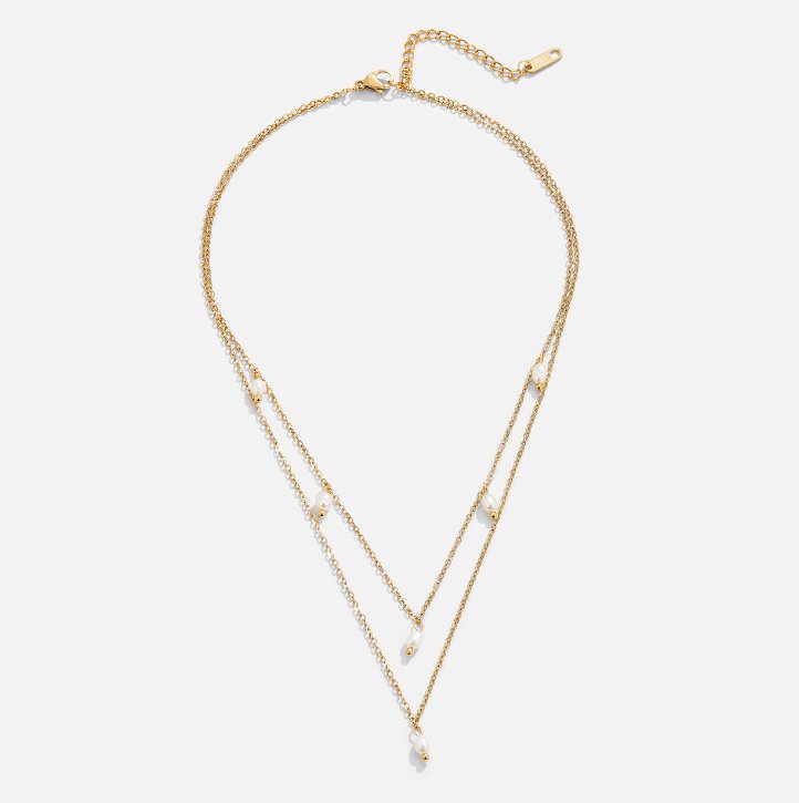 Collar de múltiples capas con gotas de perlas de Kay