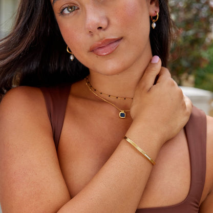 Pulsera rígida con cristales