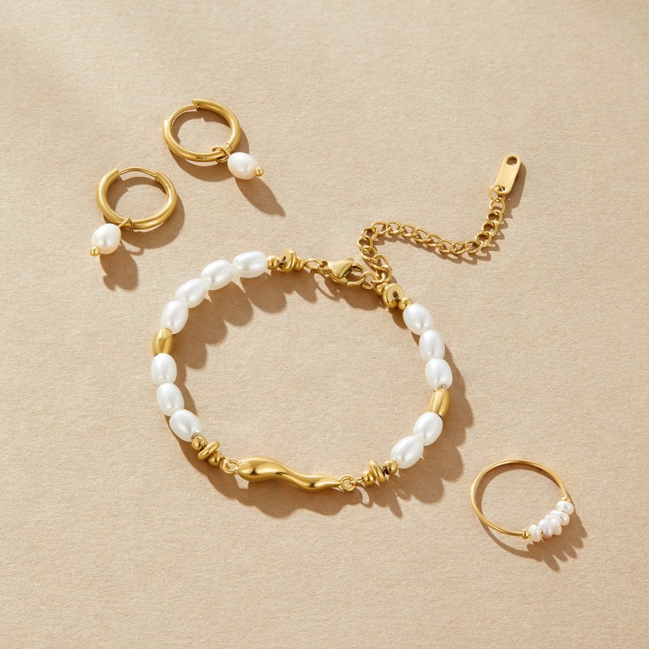 Pulsera de perlas frescas