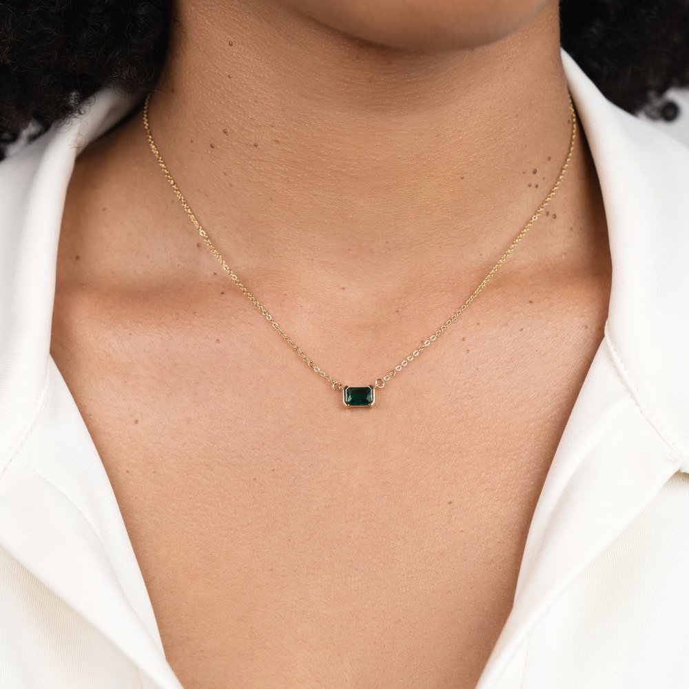Collar de Esmeralda Verde Moni