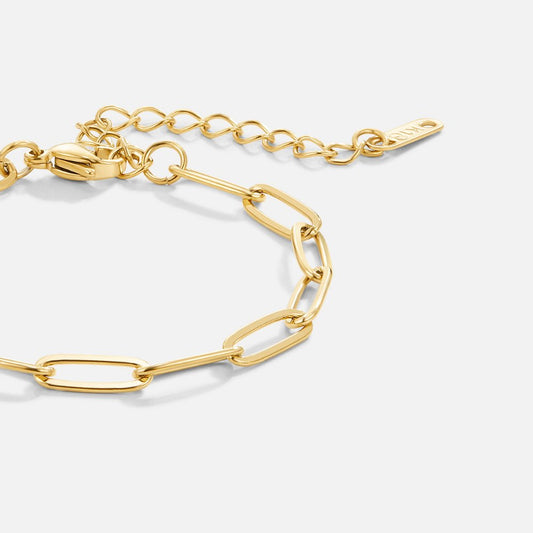 Pulsera con clip en oro