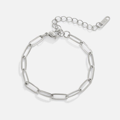 Pulsera de plata con cierre de clip