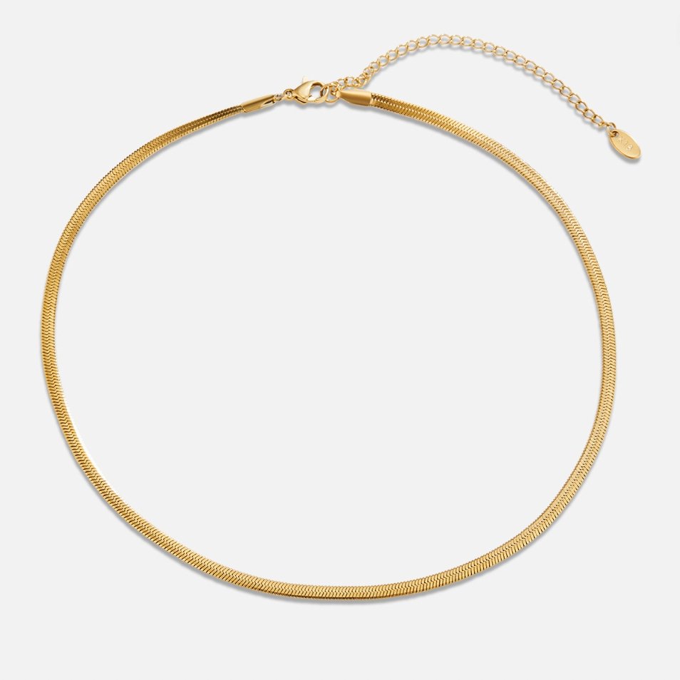 Collar de cadena de serpiente en oro