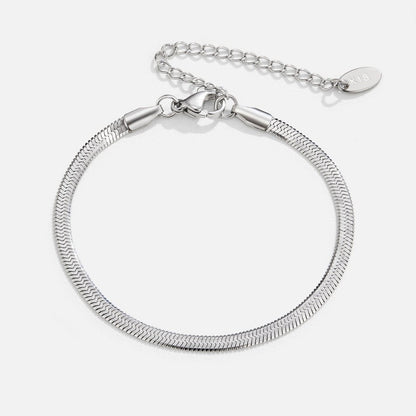 Pulsera de plata con cadena de eslabones de serpiente